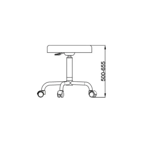 Tabouret ajustable rond